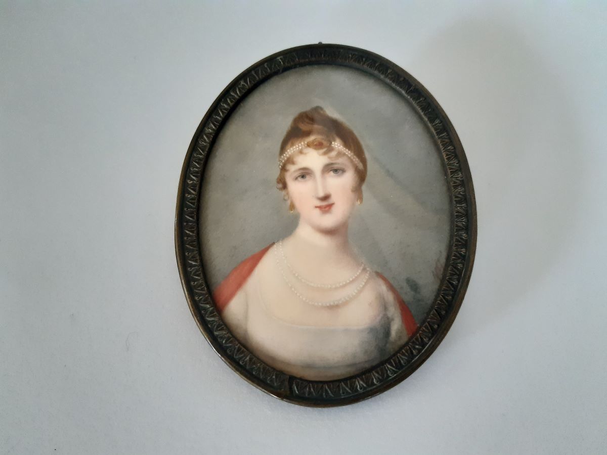 19th century miniature watercolour on ivory